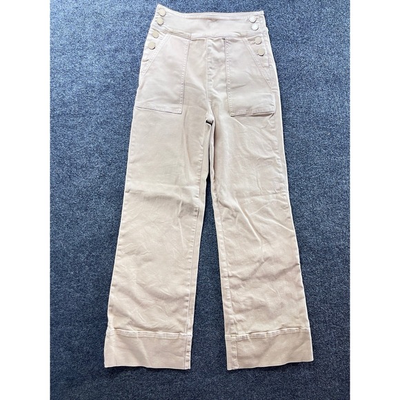 Alice + Olivia Pants - ALICE + OLIVIA Jeans Wide Leg Cargo High Rise Khaki Pants Women's Size 24 Button